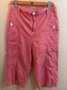 Erika Coral Pink Cargo Capris